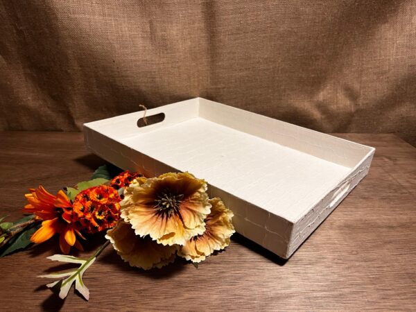 groot dienblad sfeer impressie van gedroogde bloemen