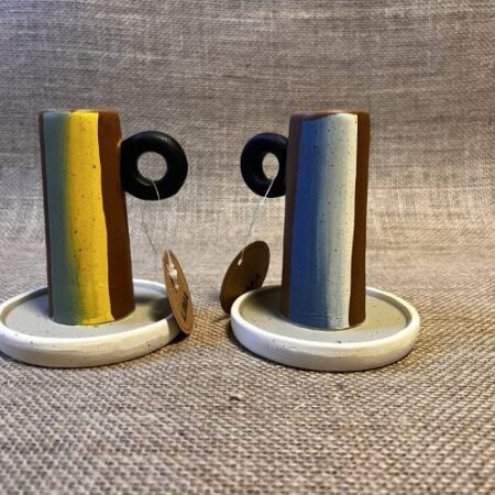 Senza kandelaar, vrolijke kleuren, 10cm hoog