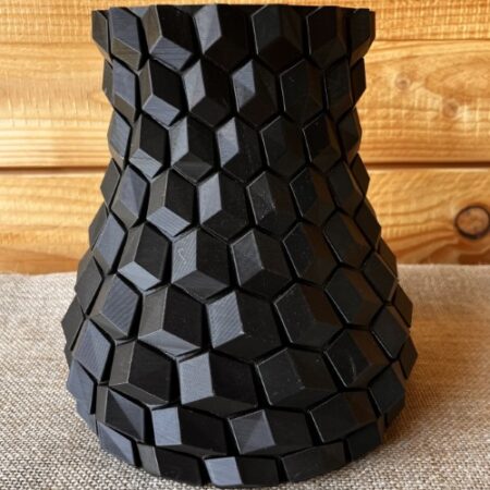 Vaas 3D geprint, honinggraat motief.