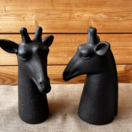 Ornament giraffe, zwart