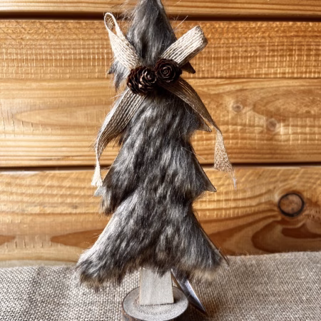 Decoratieboompje met bont