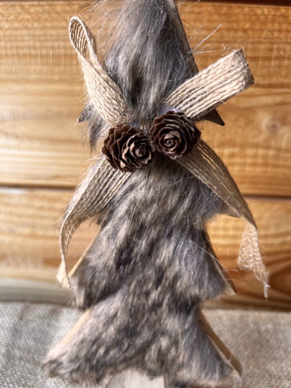 Decoratieboompje met bont - Afbeelding 2