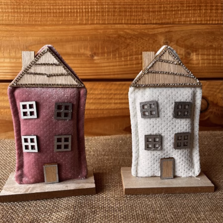 Decoratie huisje van stof