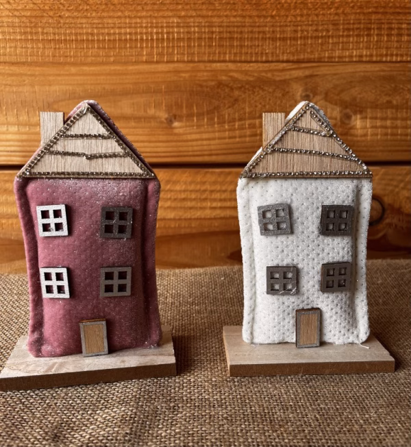 Decoratie huisje van stof